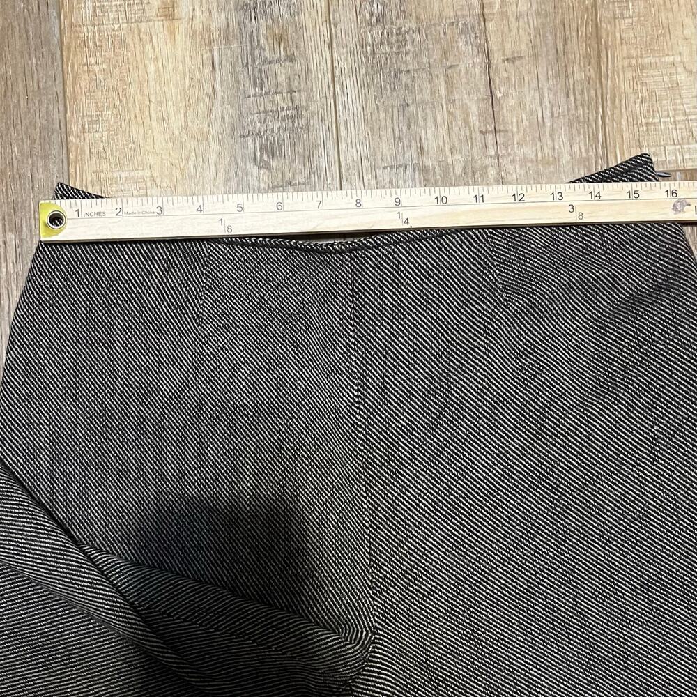VTG Newport News Brown Tweed Herringbone Wide Leg Dress Pants Trousers Women 12 - Picture 8 of 10